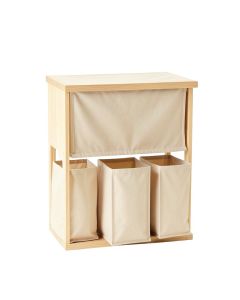 Juniper Canyon Laundry Sorting Station With Plain Removable Bags - Beige (synthetic illustration; no displayed measurements)