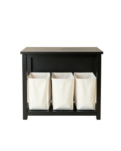 Hill Brook Laundry Sorting Station With Plain Removable Bags - Black (synthetic illustration; no displayed measurements)