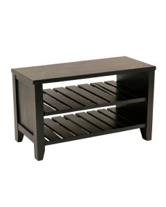 Willow Bluff Shoe Storage Bench - Black