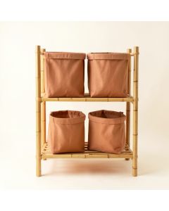 Hill Bend Laundry Sorting Station With Plain Removable Bags - Terracotta (synthetic illustration; no displayed measurements)