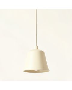 Moss Crest Pendant Light Suspended From One Plain Cable - Cream (synthetic illustration; no displayed measurements)