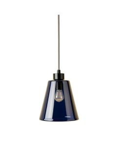 Rowan Bridge Pendant Light Suspended From One Plain Cable - Navy (synthetic illustration; no displayed measurements)
