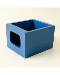 Olive Edge Empty Furniture-Style Litter Enclosure - Blue (synthetic illustration; no displayed measurements)