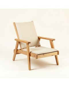 Dawn Bluff Outdoor Lounge Chair - Beige (synthetic illustration; no displayed measurements)