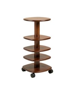 6-Tier Wooden Flower Stand With Wheels Flower Plant Display Stand Shelf Multi-Layer Rotable Windmill (synthetic illustration; no displayed measurements)