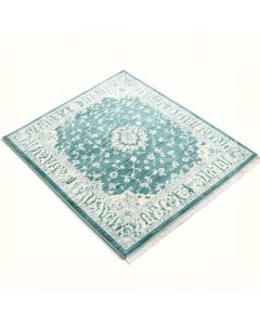 Oliver Power Loom Teal/White Rug (synthetic illustration; no displayed measurements)