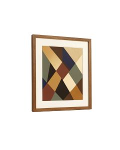 Geometric Abstract Framed Graphic Art