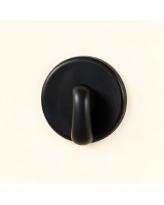 Birch Crest Wall-Mounted Robe Hook - Black (synthetic illustration; no displayed measurements)