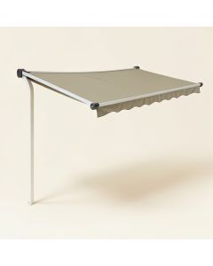 Motorized 12 Ft. W X 10 Ft. D Fabric Retractable Standard Patio Awning (synthetic illustration; no displayed measurements)