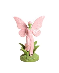 Antonella Pink Fairy Solar Garden Statue
