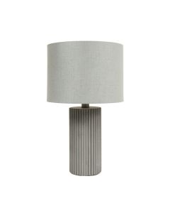 Shore Branch Table Lamp With A Plain Fabric Shade - Gray