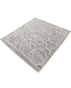 Runner Geometric Gray Area Rug