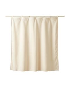 Hill Branch Shower Curtain Hanging Flat From A Plain Rod - Cream (synthetic illustration; no displayed measurements)