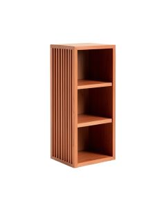Clay Edge Narrow Cubby Tower - Terracotta (synthetic illustration; no displayed measurements)