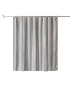 Ridge Bend Shower Curtain Hanging Flat From A Plain Rod - Gray (synthetic illustration; no displayed measurements)