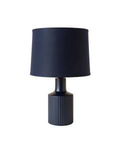 Aspen Branch Table Lamp With A Plain Fabric Shade - Navy