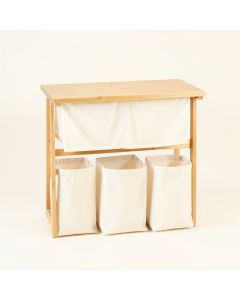 Harbor Dell Laundry Sorting Station With Plain Removable Bags - Ivory (synthetic illustration; no displayed measurements)