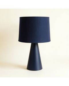 Heath Branch Table Lamp With A Plain Fabric Shade - Navy (synthetic illustration; no displayed measurements)
