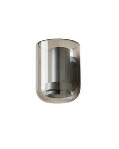 Ash Dell Wall Sconce Mounted On A Plain Wall - Gray