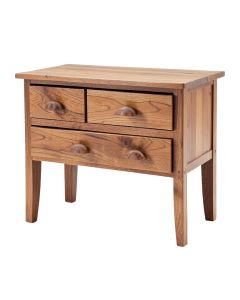 Joulane Solid Wood 3 - Drawer End Table (synthetic illustration; no displayed measurements)