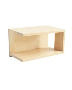 Gamma 2 Piece Solid Wood Bracket Shelf