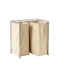 Oak Dale Laundry Sorting Station With Plain Removable Bags - Beige