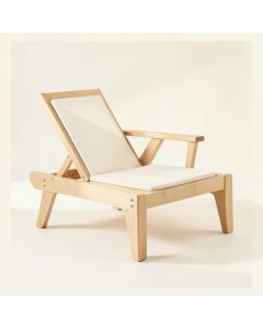 Flint Dale Outdoor Lounge Chair - Ivory (synthetic illustration; no displayed measurements)