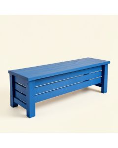 Spruce Bluff Narrow Outdoor Storage Bench - Blue (synthetic illustration; no displayed measurements)