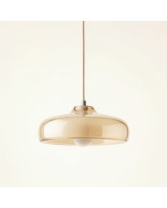 Cove Canyon Pendant Light Suspended From One Plain Cable - Beige (synthetic illustration; no displayed measurements)