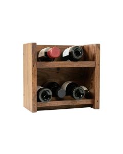 Stowe 5 Bottle Solid Wood Wall Mounted Wine & Glass Rack