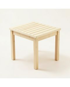 Pine Branch Compact Balcony Table - Cream (synthetic illustration; no displayed measurements)
