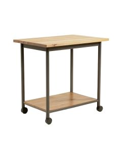 Fortville Kitchen Cart With Wood Top
