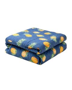 Aloha Pineapple Cotton Single Reversible Quilt