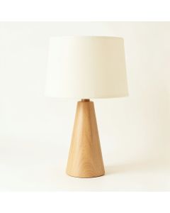 Rowan Brook Table Lamp With A Plain Fabric Shade - Cream (synthetic illustration; no displayed measurements)