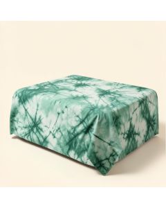 Aqua Tie Dye Effect Leaves Seem Design Image Duvet Cover Set (synthetic illustration; no displayed measurements)