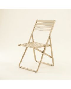 Meadow Crossing Folding Outdoor Chair - Beige (synthetic illustration; no displayed measurements)