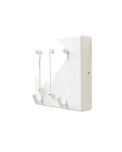 White Jewelry Organizer From Wooden Wall Mounted Holder For Earrings/Necklaces/Bracelets/Accessories