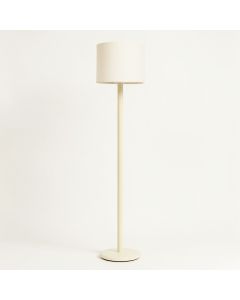 Glen Bluff Floor Lamp With A Plain Fabric Shade - Cream (synthetic illustration; no displayed measurements)