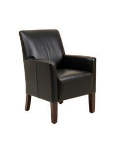 Jabre Faux Leather Upholstered Dining Chair In Black (synthetic illustration; no displayed measurements)