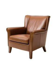 Morello 33 '' Wide Top Grain Leather Wingback Chair (synthetic illustration; no displayed measurements)