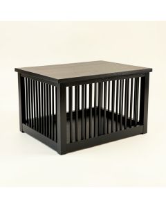 Hill Dell Empty Furniture-Style Pet Crate - Black (synthetic illustration; no displayed measurements)