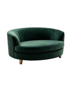 Tincher 74 '' Velvet Round Arm Curved Sofa
