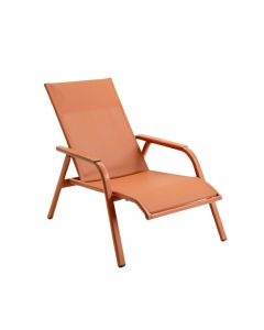 Summit Arc Outdoor Lounge Chair - Terracotta (synthetic illustration; no displayed measurements)
