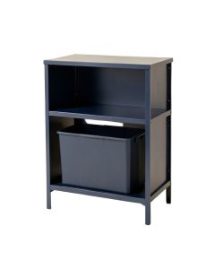 Sage Bend Freestanding Pull-Out Hamper Cabinet - Navy (synthetic illustration; no displayed measurements)