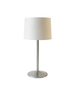 Pine Brook Table Lamp With A Plain Fabric Shade - Gray