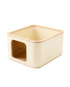 Olive Dell Empty Furniture-Style Litter Enclosure - Cream (synthetic illustration; no displayed measurements)