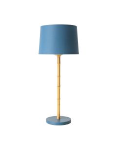 Summit Crossing Floor Lamp With A Plain Fabric Shade - Blue