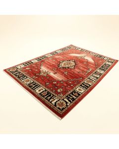 Hyeon Power Loom Red/Ivory/Black Rug (synthetic illustration; no displayed measurements)