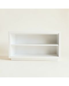 Field Arc Low Bookcase - White (synthetic illustration; no displayed measurements)