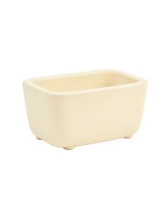 Olive Bend Empty Railing Planter With Integral Brackets - Ivory